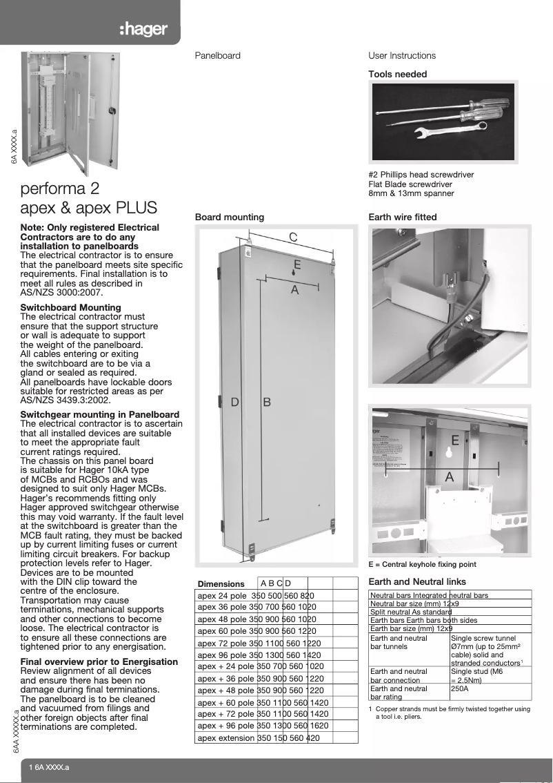 Page 1 de la notice Manuel utilisateur Hager JPA3600S25TX