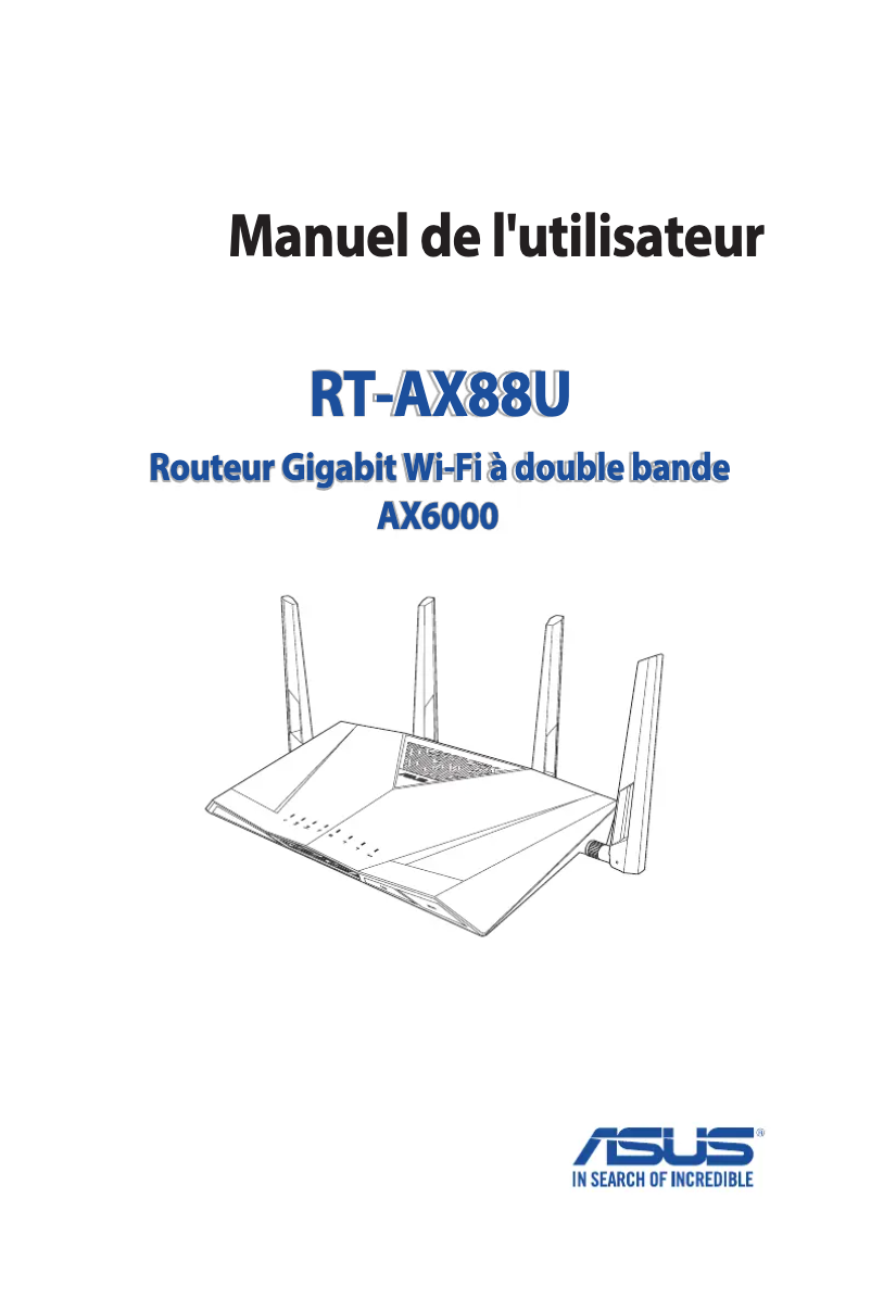 Page 1 de la notice Manuel utilisateur Asus RT-AX88U