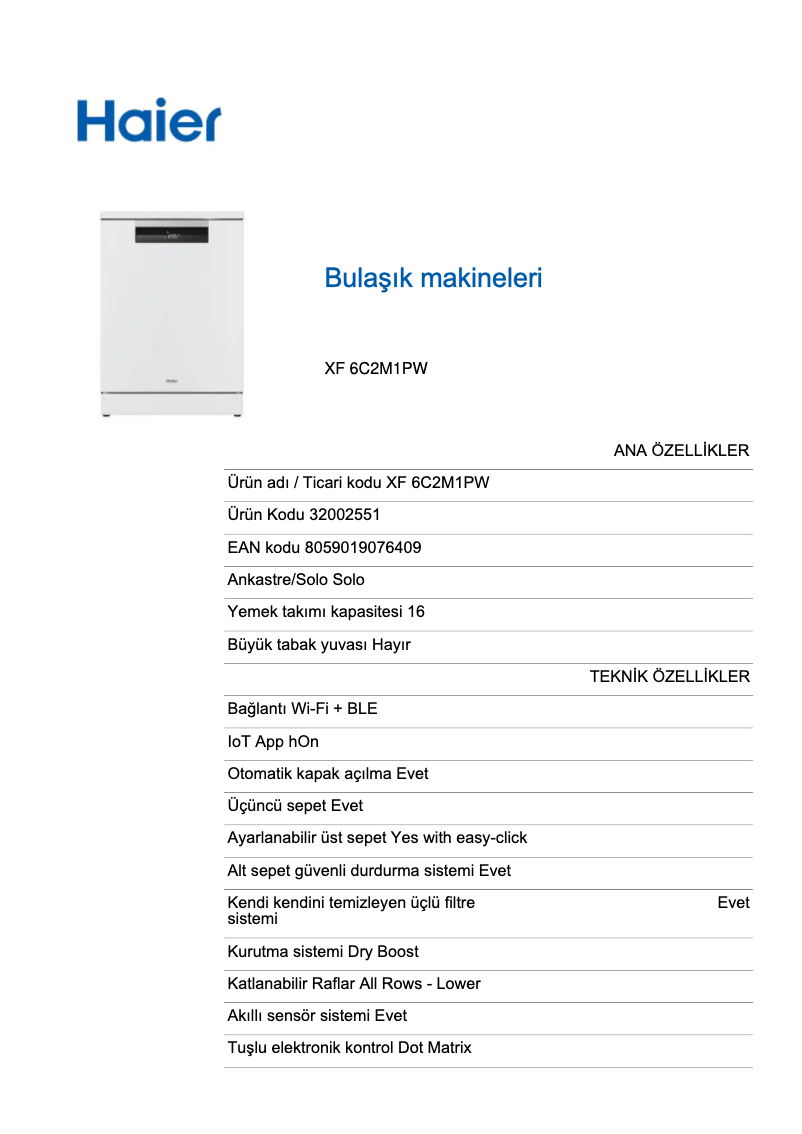 Image de la première page du manuel de l'appareil XF 6C2M1PW