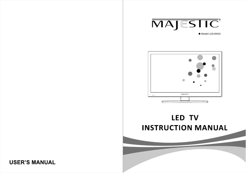 Page n°1 - Manuel utilisateur Majestic LED194GS
