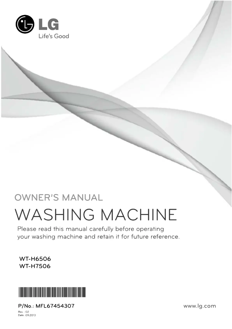Page 1 de la notice Manuel utilisateur LG WT-H7506