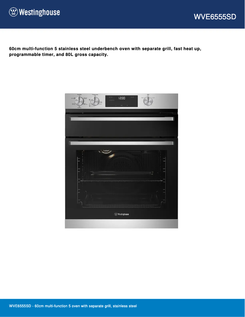 Image de la première page du manuel de l'appareil WVE6555SD