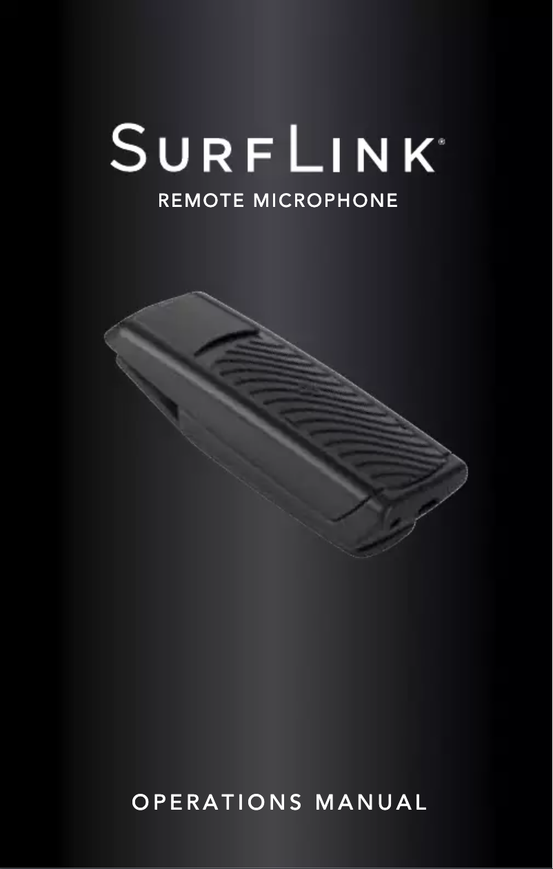 Image de la première page du manuel de l'appareil SurfLink Remote Microphone
