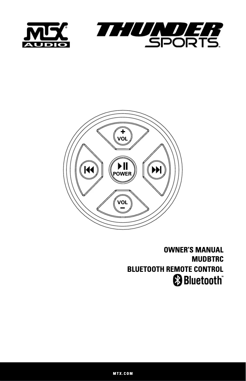 Page 1 de la notice Manuel utilisateur MTX Audio MUDBTRC