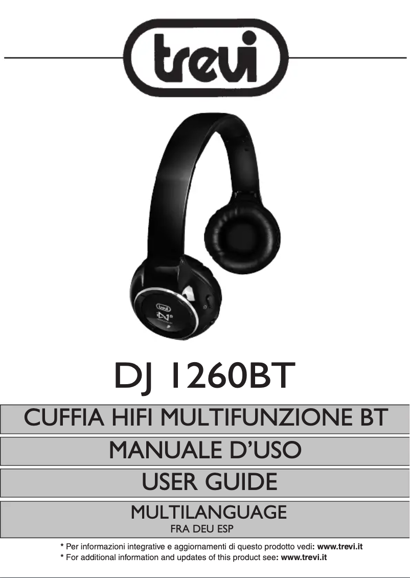 Page 1 de la notice Manuel utilisateur Trevi DJ 1260 BT