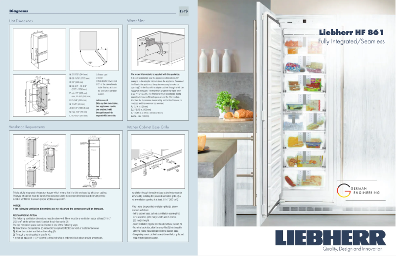 Page 1 de la notice Fiche technique Liebherr HF861