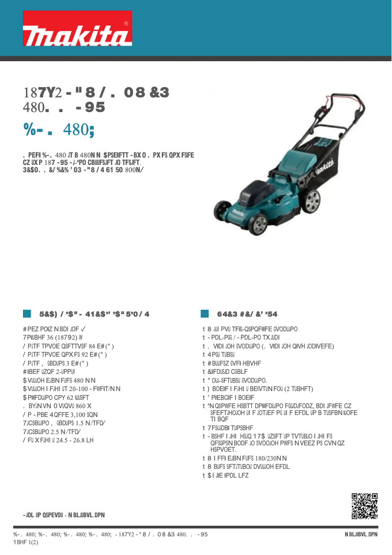 Image de la première page du manuel de l'appareil DLM480Z