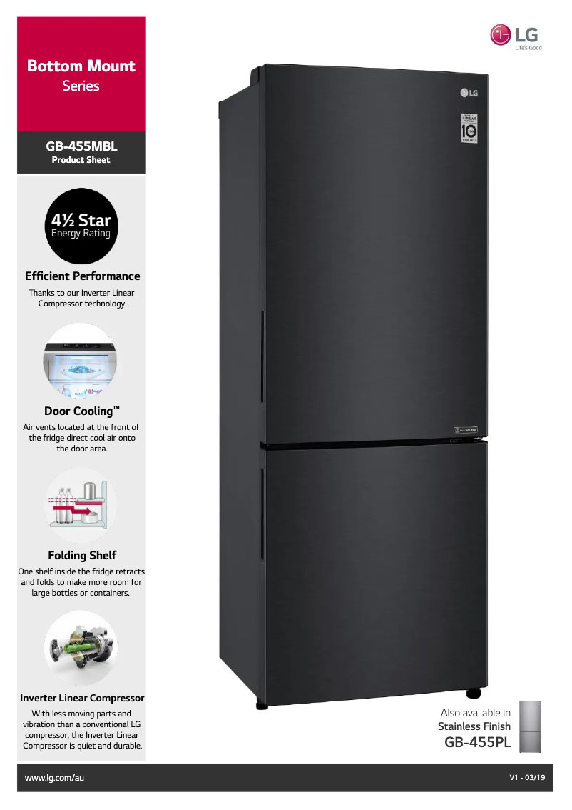 Image de la première page du manuel de l'appareil GB-455MBL