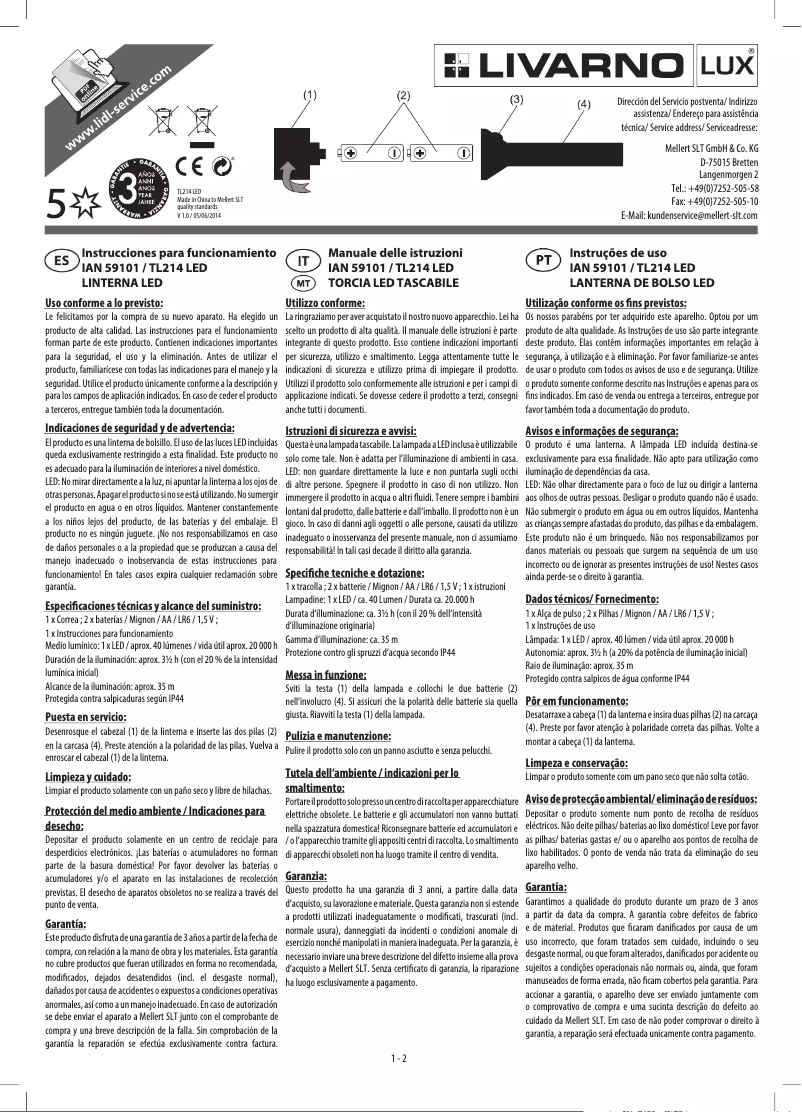 Image de la première page du manuel de l'appareil IAN 59101