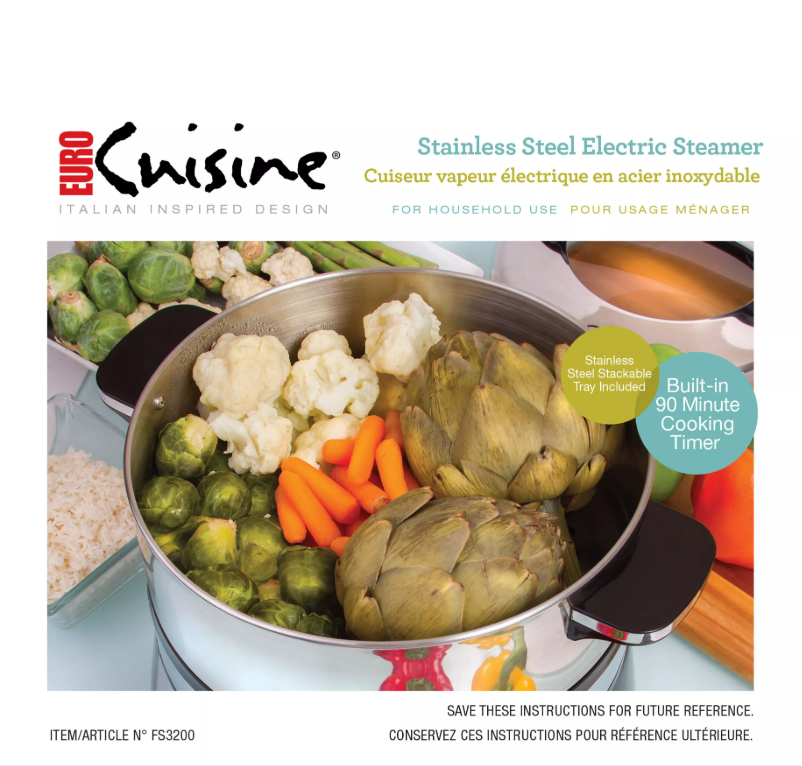 Page n°1 - Manuel utilisateur Euro Cuisine FS3200