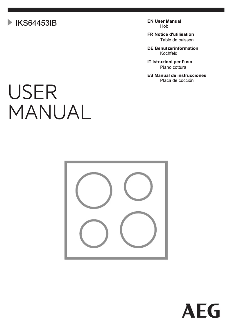 Page n°1 - Manuel utilisateur AEG IKS64453IB