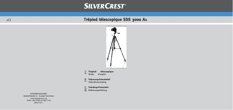 Page 1 de la notice Manuel utilisateur SilverCrest SDS 3000 A1