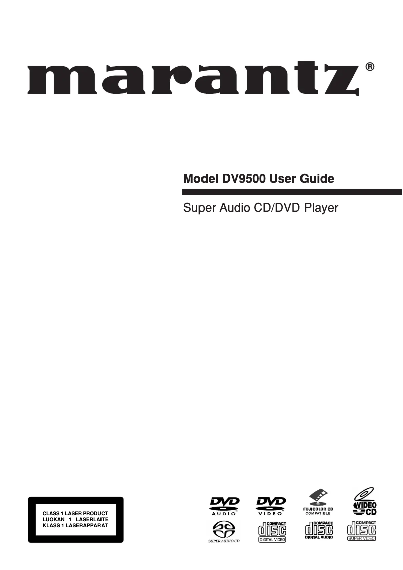Page 1 de la notice Manuel utilisateur Marantz DV9500