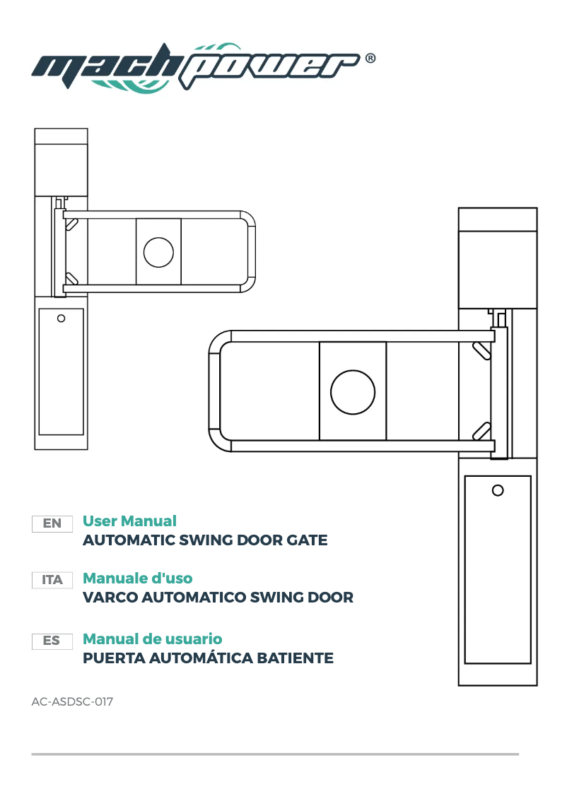 Page 1 de la notice Manuel utilisateur Mach Power AC-ASDSC-017