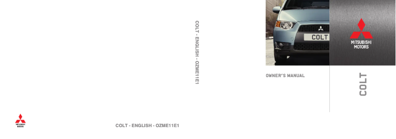 Image de la première page du manuel de l'appareil Colt (2009)