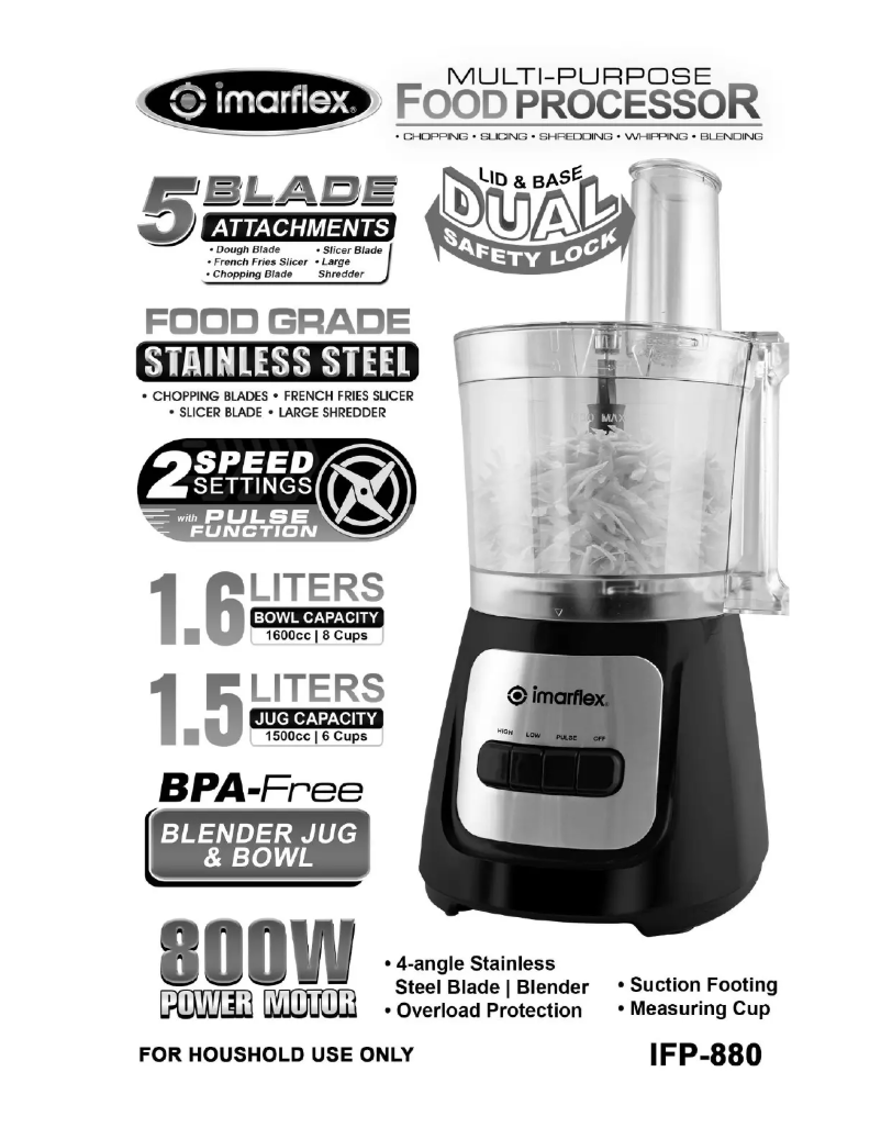 Page 1 de la notice Manuel utilisateur Imarflex IFP-880