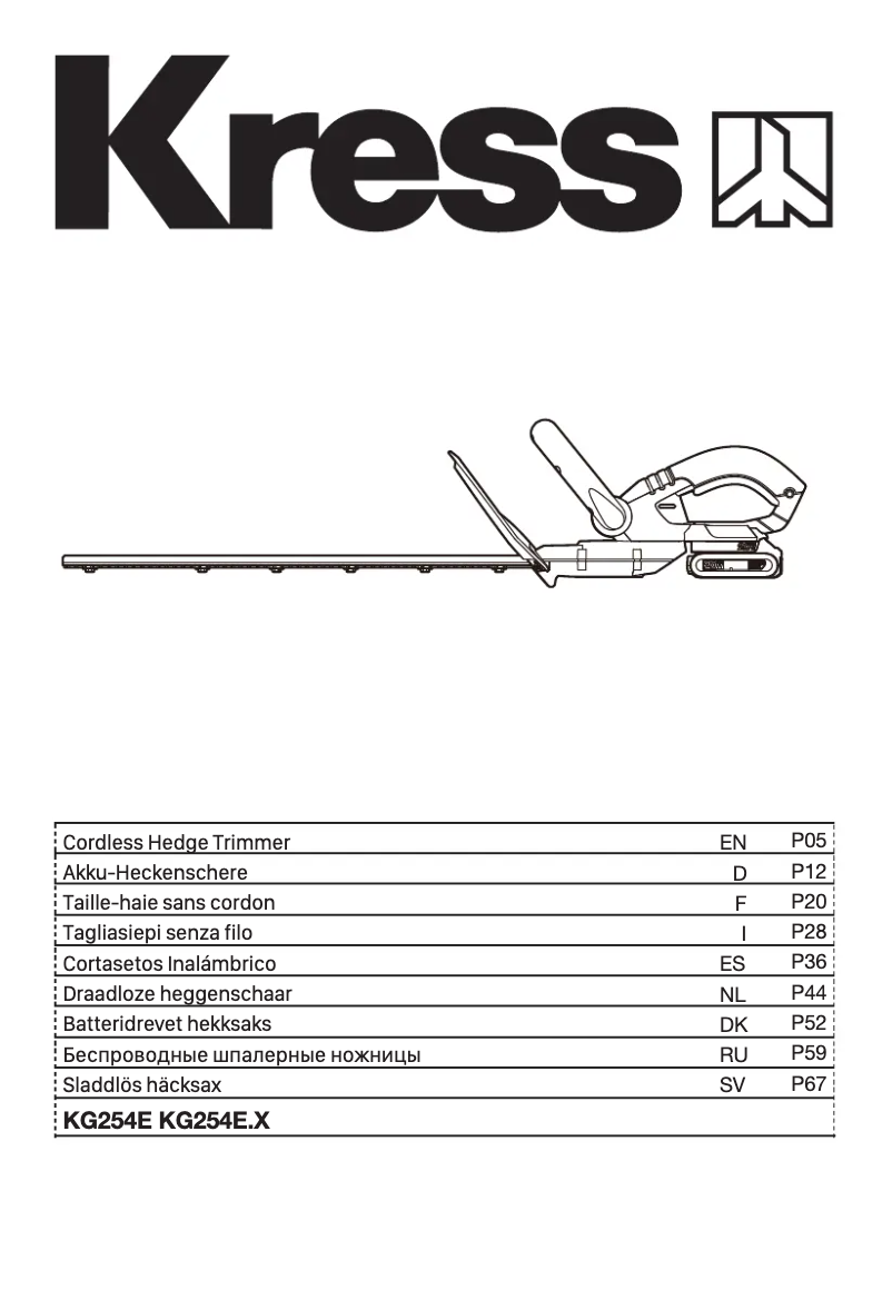 Page 1 de la notice Manuel utilisateur Kress KG254E.9