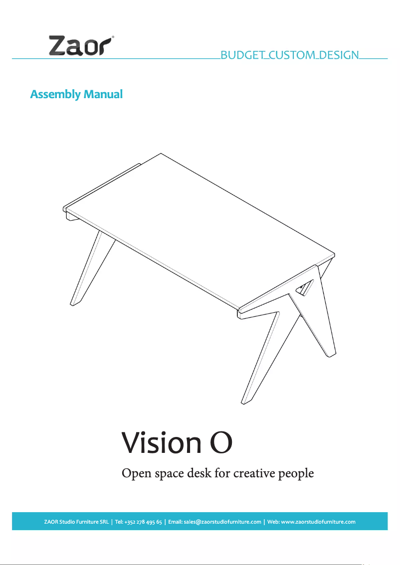 Image de la première page du manuel de l'appareil Vision O