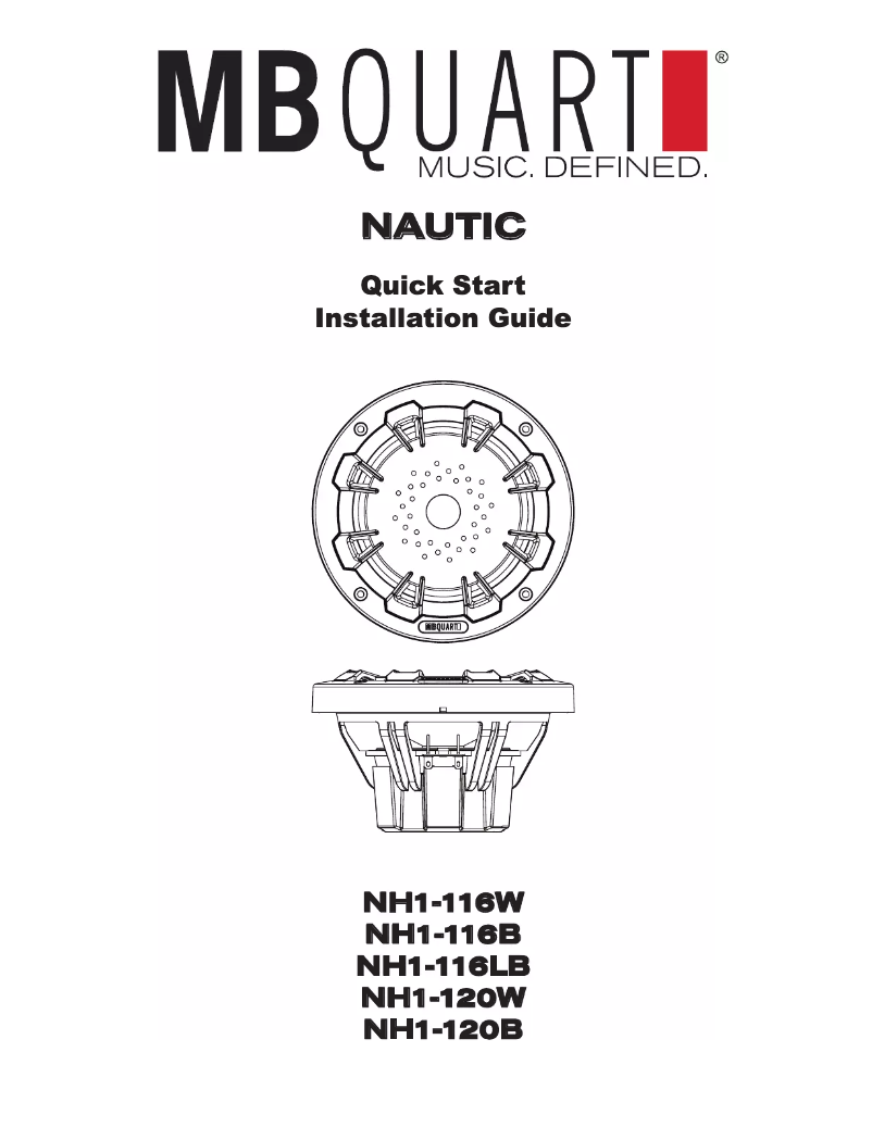 Page n°1 - Manuel utilisateur MB Quart NH1-116LB