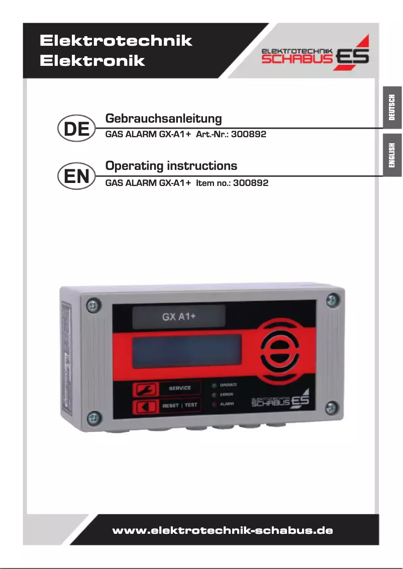 Page 1 de la notice Manuel utilisateur Schabus GX-A1+