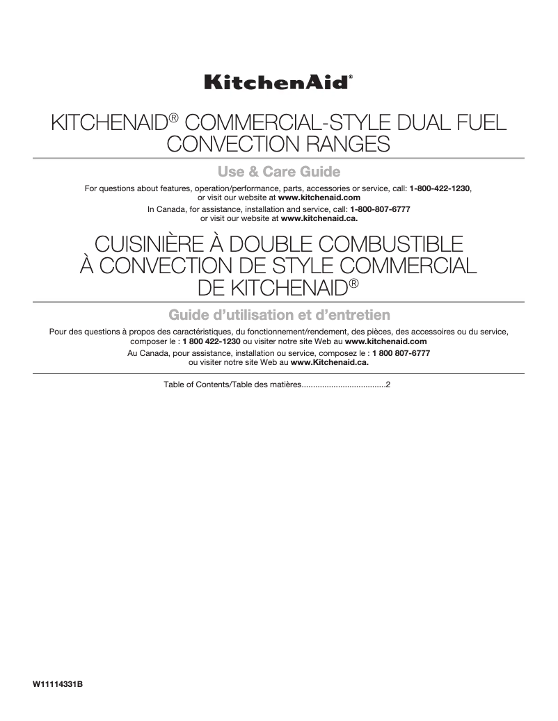 Página 1 del manual Manual de usuario KitchenAid KFDC558JSS