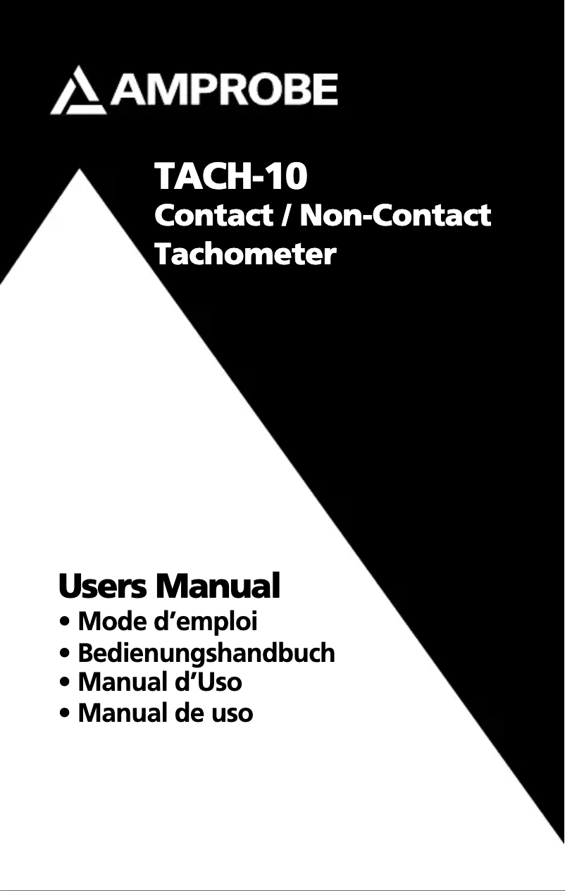 Image de la première page du manuel de l'appareil TACH-10