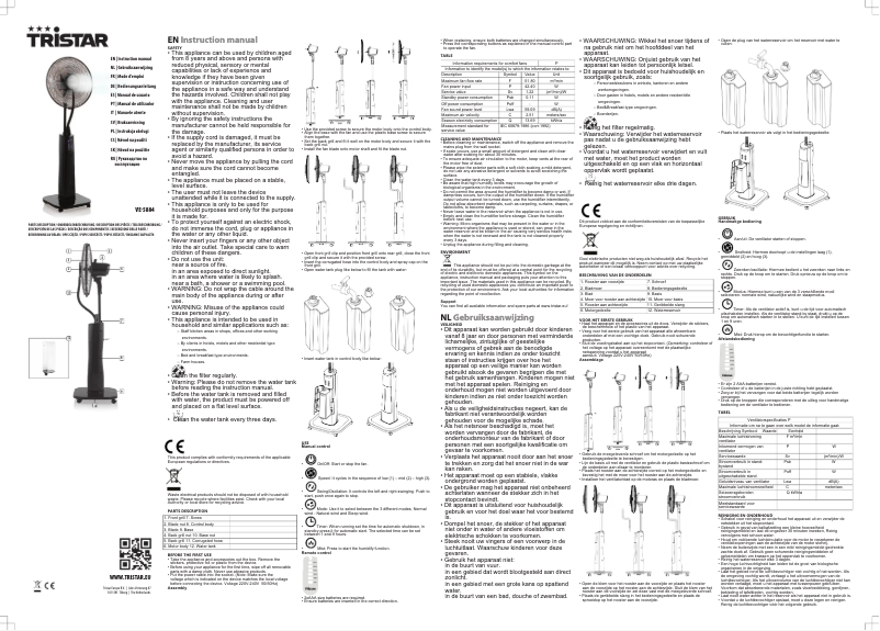 Página 1 del manual Manual de usuario TriStar VE-5884