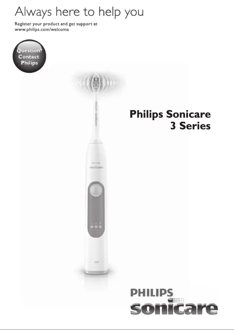 Page 1 de la notice Manuel utilisateur Philips Sonicare 3 Series gum health HX6681