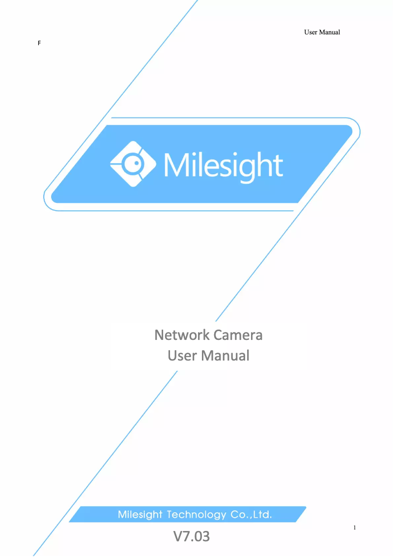 Page 1 de la notice Manuel utilisateur Milesight MS-C4473-PB