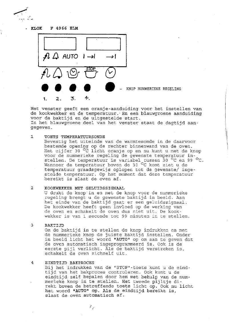 Image de la première page du manuel de l'appareil F 4966 ELM