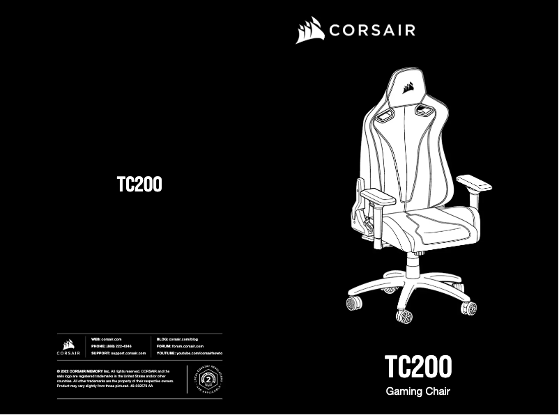 Page 1 de la notice Guide de démarrage rapide Corsair TC200