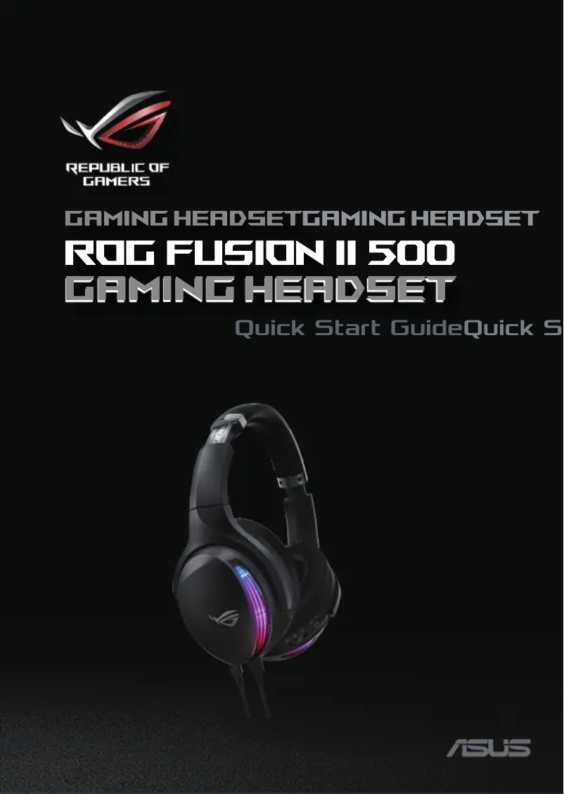 Page n°1 - Manuel utilisateur Asus ROG Fusion II 500