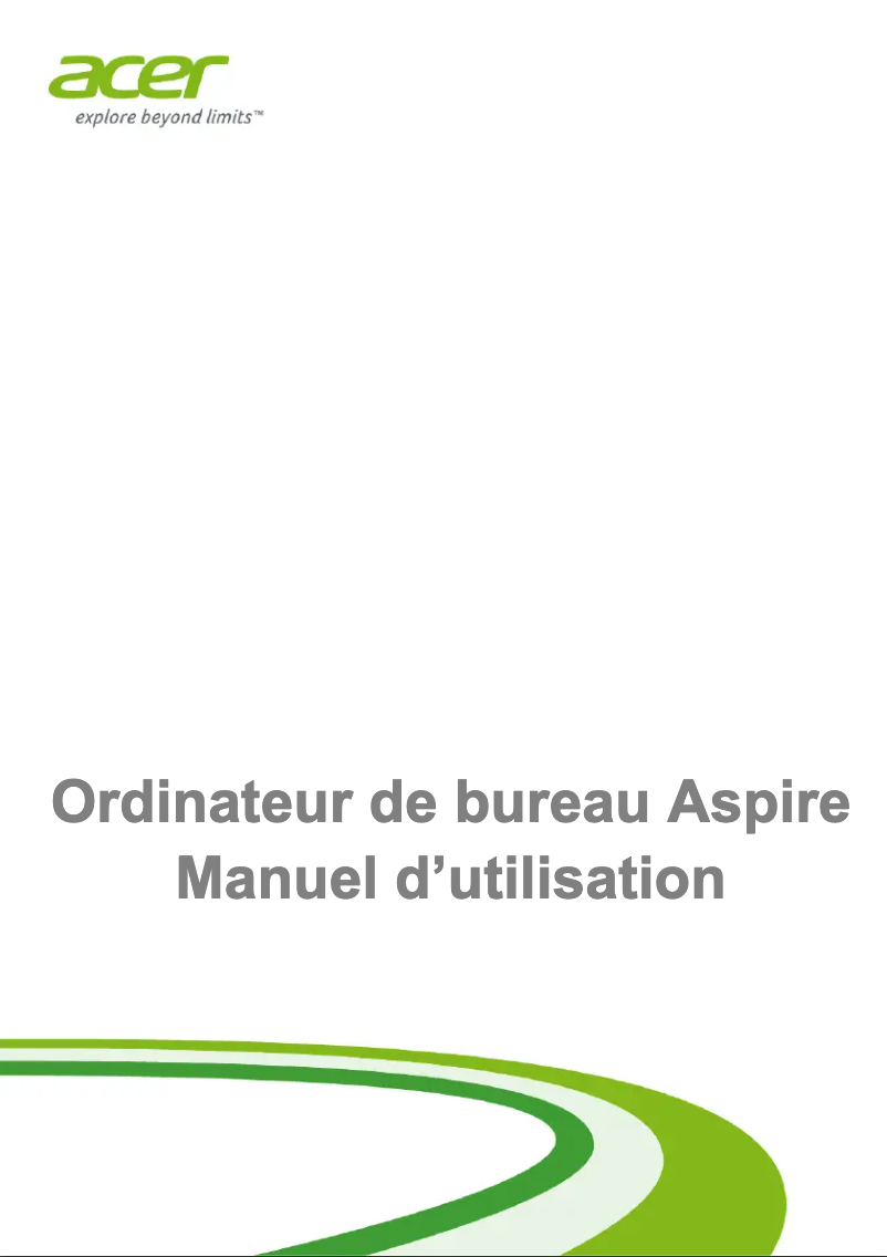 Page 1 de la notice Manuel utilisateur Acer Aspire TC-752
