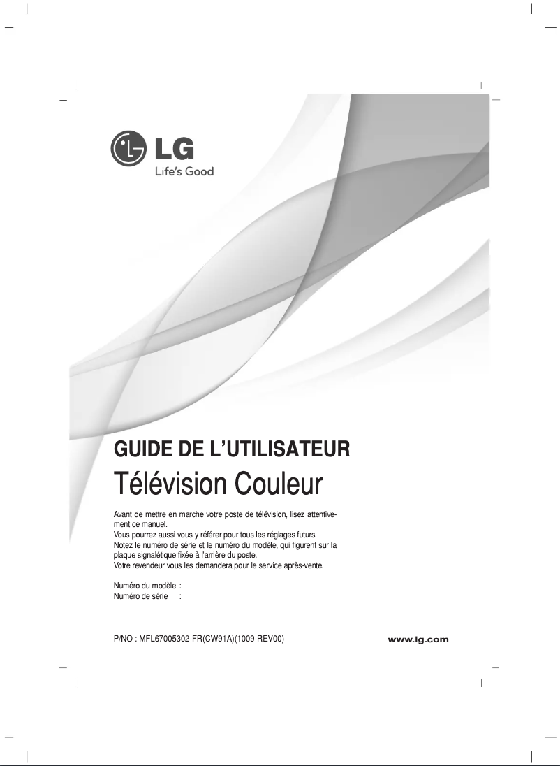 Page 1 de la notice Manuel utilisateur LG 29SA1RGX
