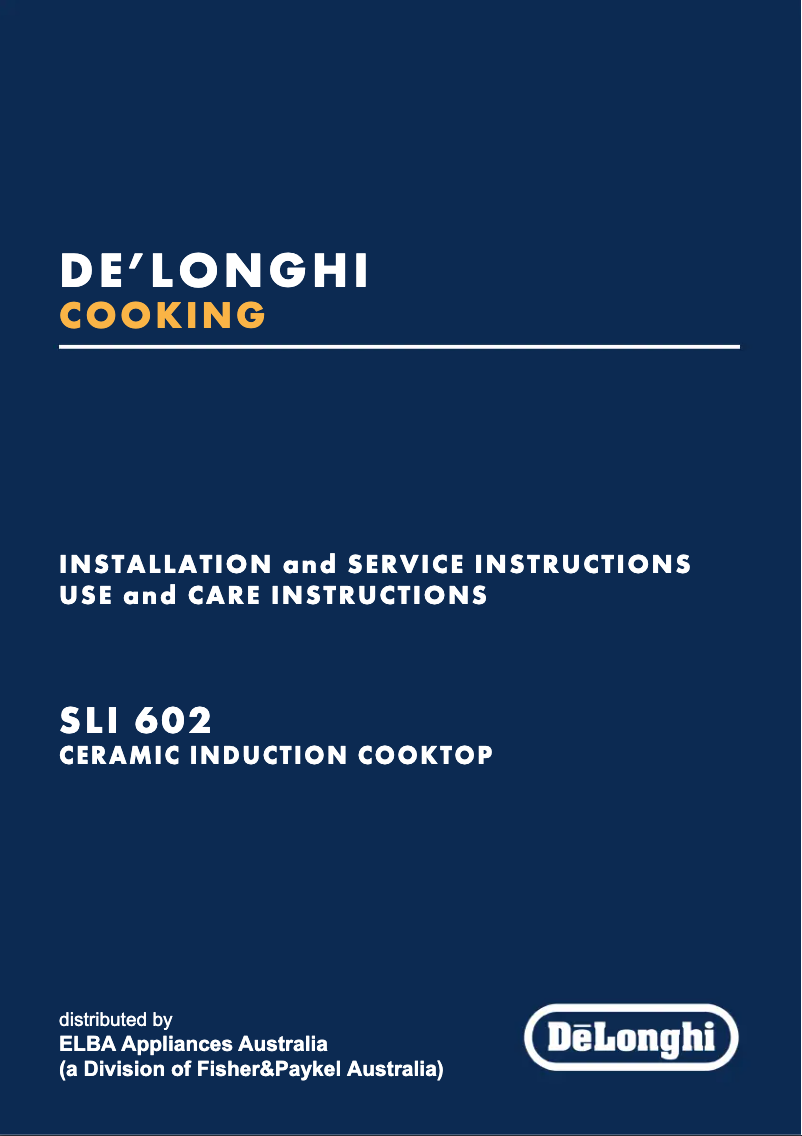 Image de la première page du manuel de l'appareil SLI 602