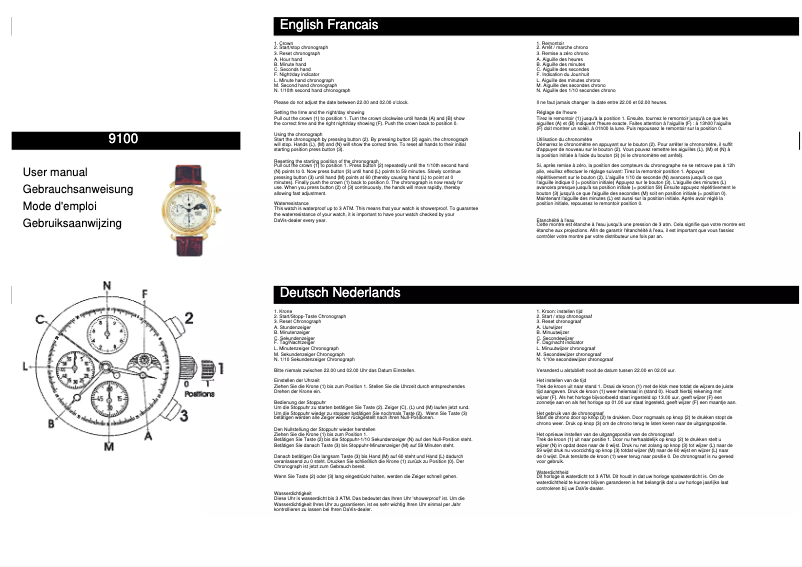 Page 1 de la notice Manuel utilisateur Davis 9100
