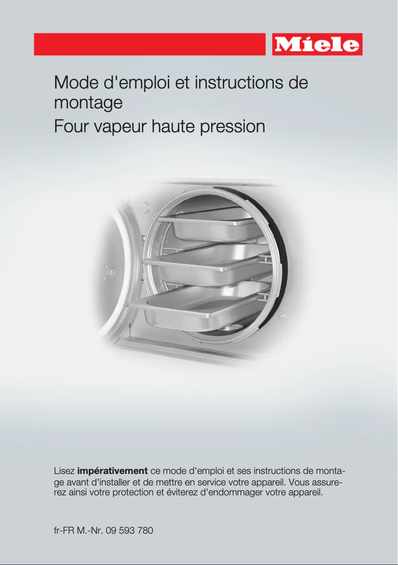 Page 1 de la notice Manuel utilisateur Miele DGD 4635