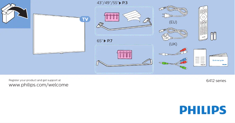 Image de la première page du manuel de l'appareil 6000 series 65PUS6412