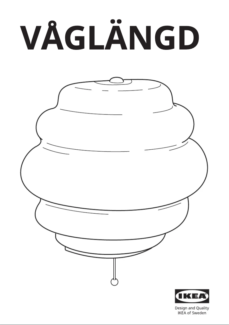 Page 1 de la notice Manuel utilisateur Ikea VÅGLÄNGD 905.040.39