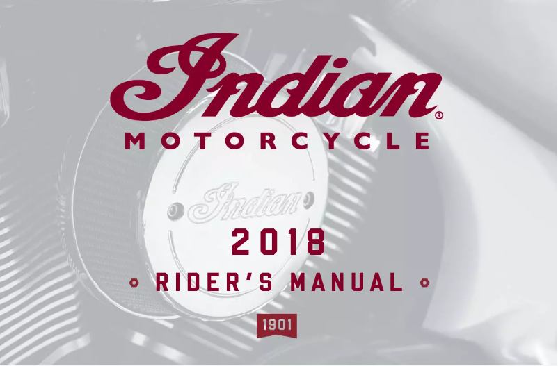 Page 1 de la notice Manuel utilisateur Indian Roadmaster Classic (2018)