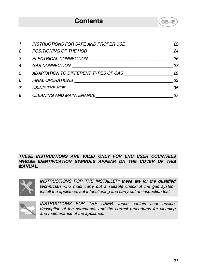 Página 1 del manual Manual de usuario Smeg SRV576TT