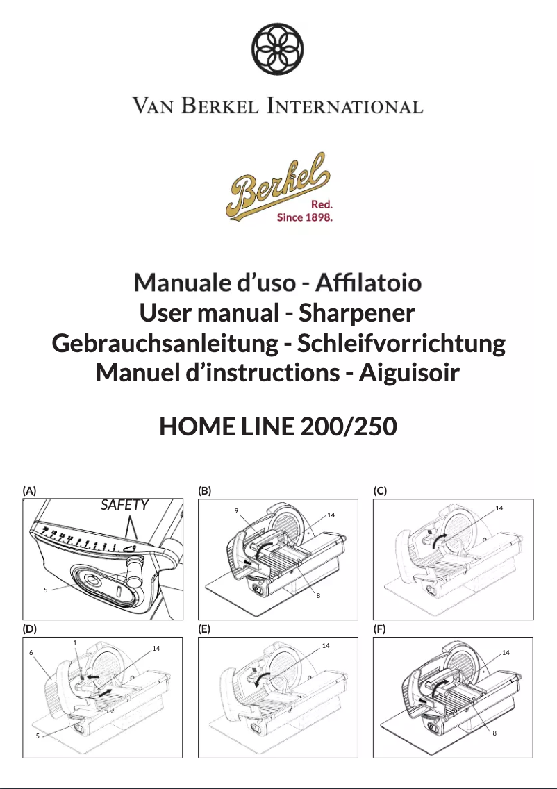 Page n°1 - Manuel utilisateur Berkel Home Line 200/250