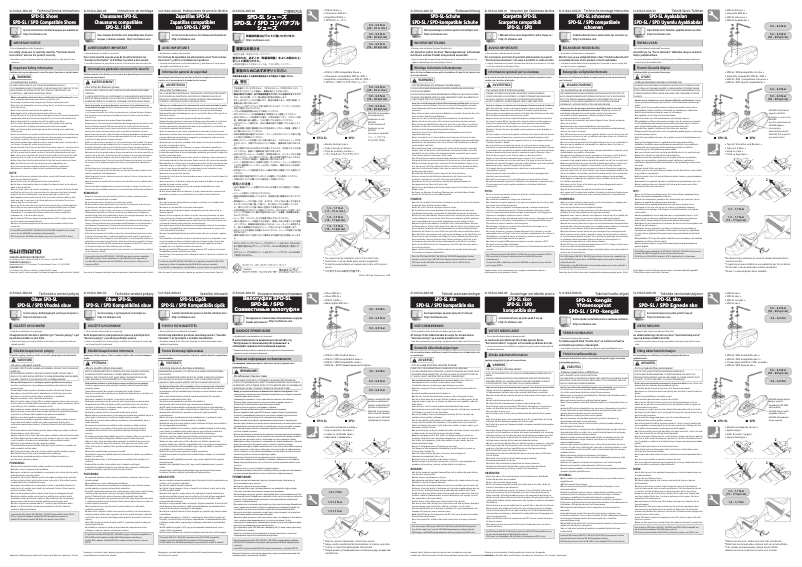 Page 1 de la notice Manuel utilisateur Shimano SH-TR500