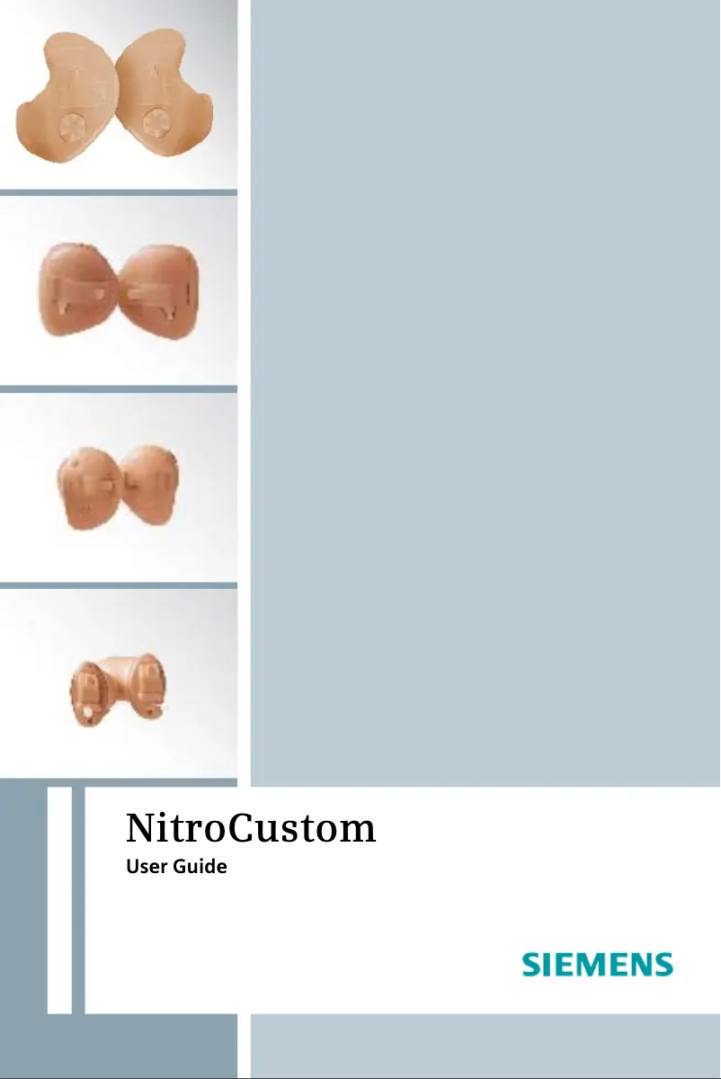 Page n°1 - Manuel utilisateur Siemens Nitro Custom