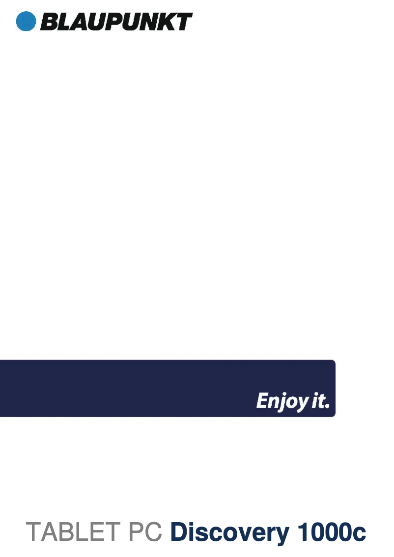 Image de la première page du manuel de l'appareil Discovery 1000C