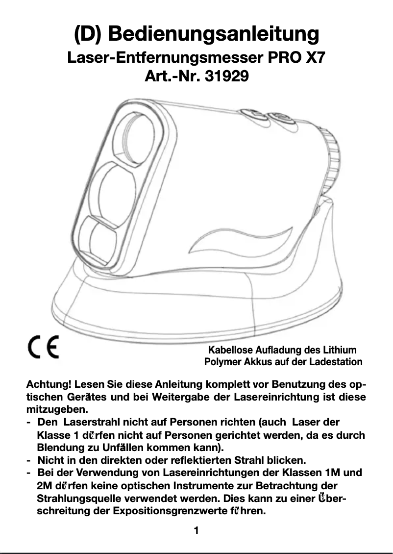 Page n°1 - Manuel utilisateur Berger & Schröter 31929