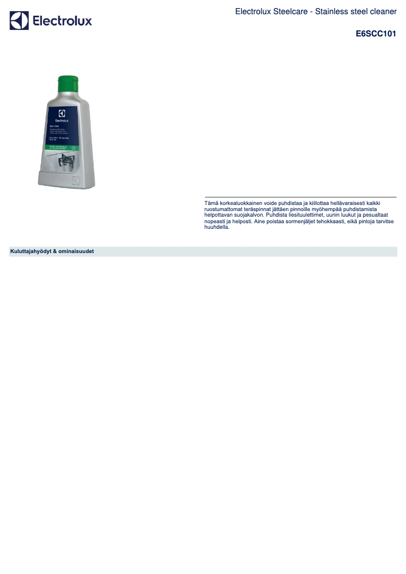 Page 1 de la notice Manuel utilisateur AEG E6SCC101