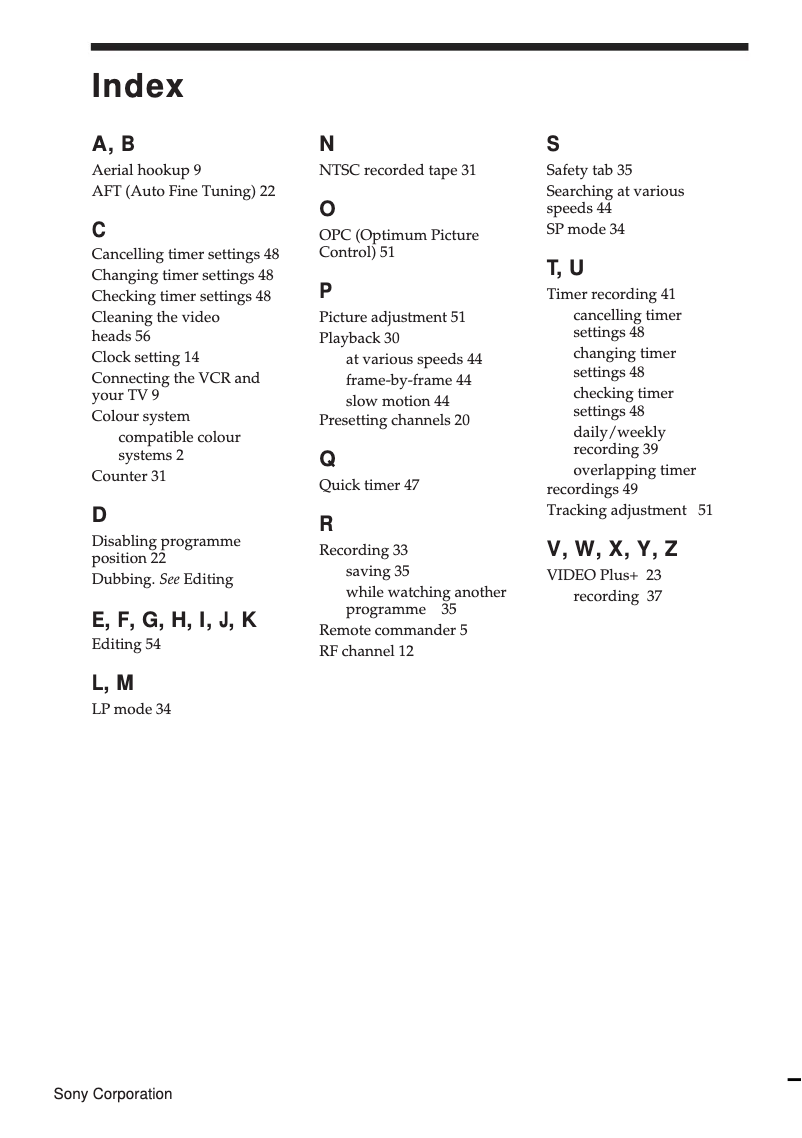 Page 1 de la notice Manuel utilisateur Sony SLV-E530UX