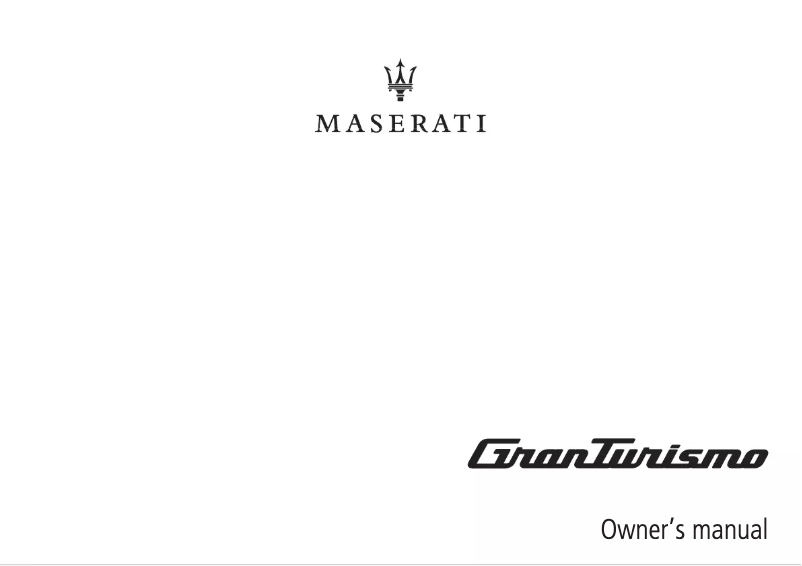 Image de la première page du manuel de l'appareil Granturismo (2019)