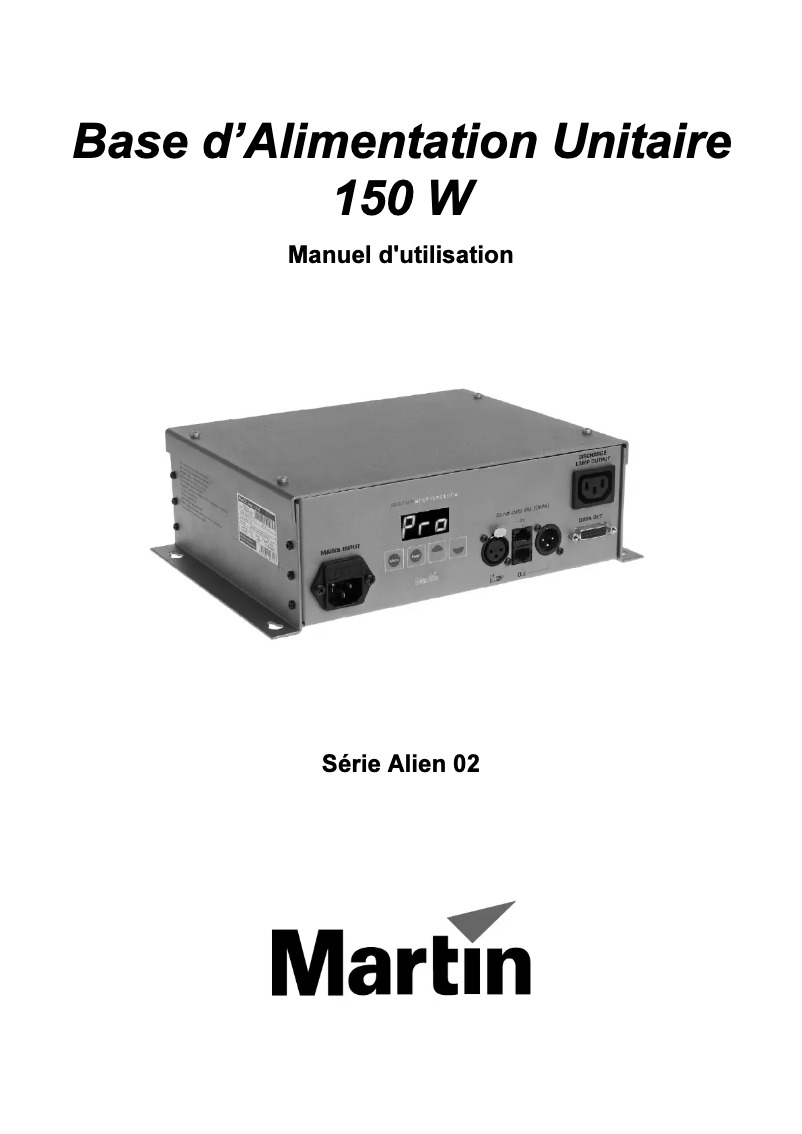 Page 1 of the manual User Manual Martin Alien 02